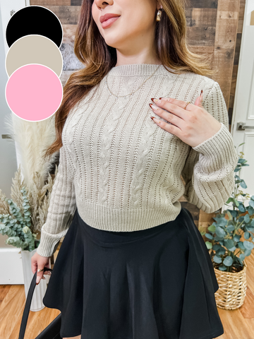 Holly Round Neck Knit Sweater