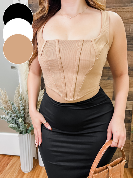 Bree Pointed Hem Corset Top