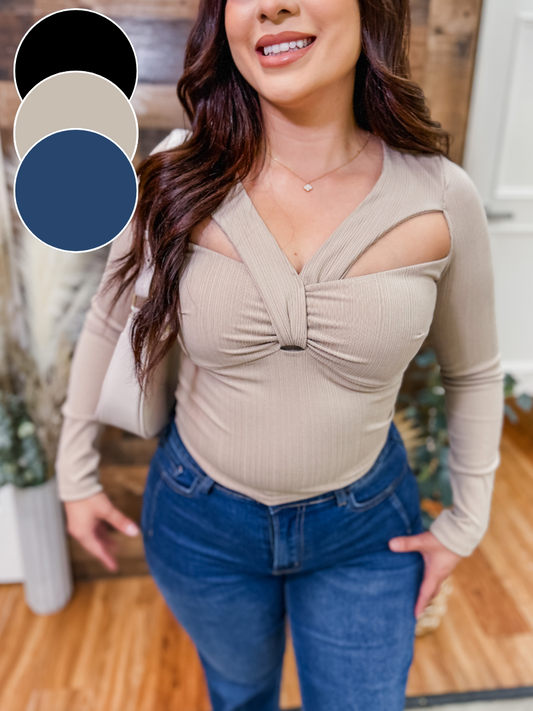 Halle Cut Out Long Sleeve Top