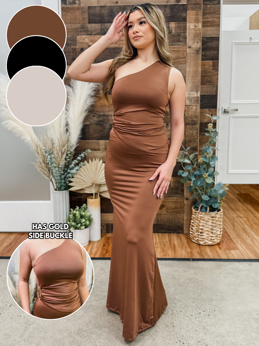 Natasha Midi Skirt One Shoulder Top Set