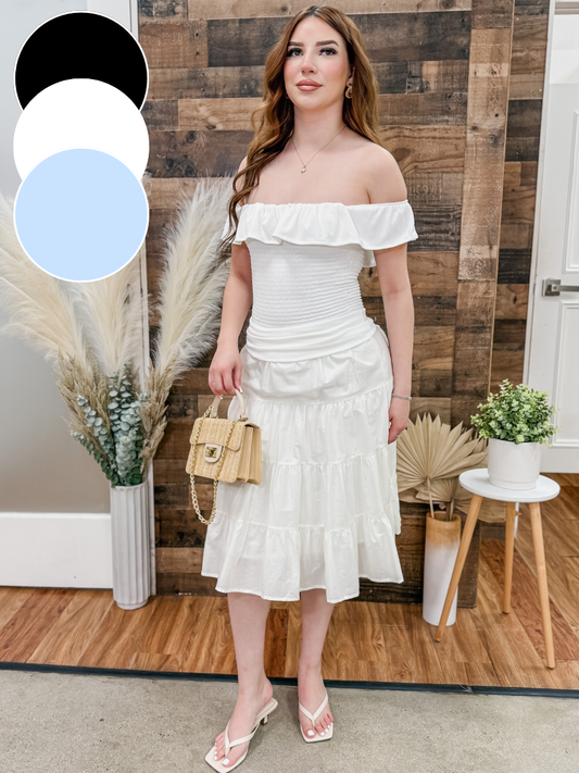 Whitney Tiered Midi Skirt