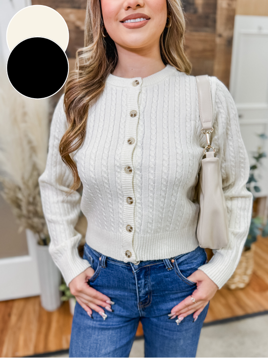 Margot Cable Knit Cardigan