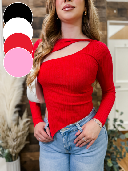 Monica Sweater Knit Long Sleeve Top