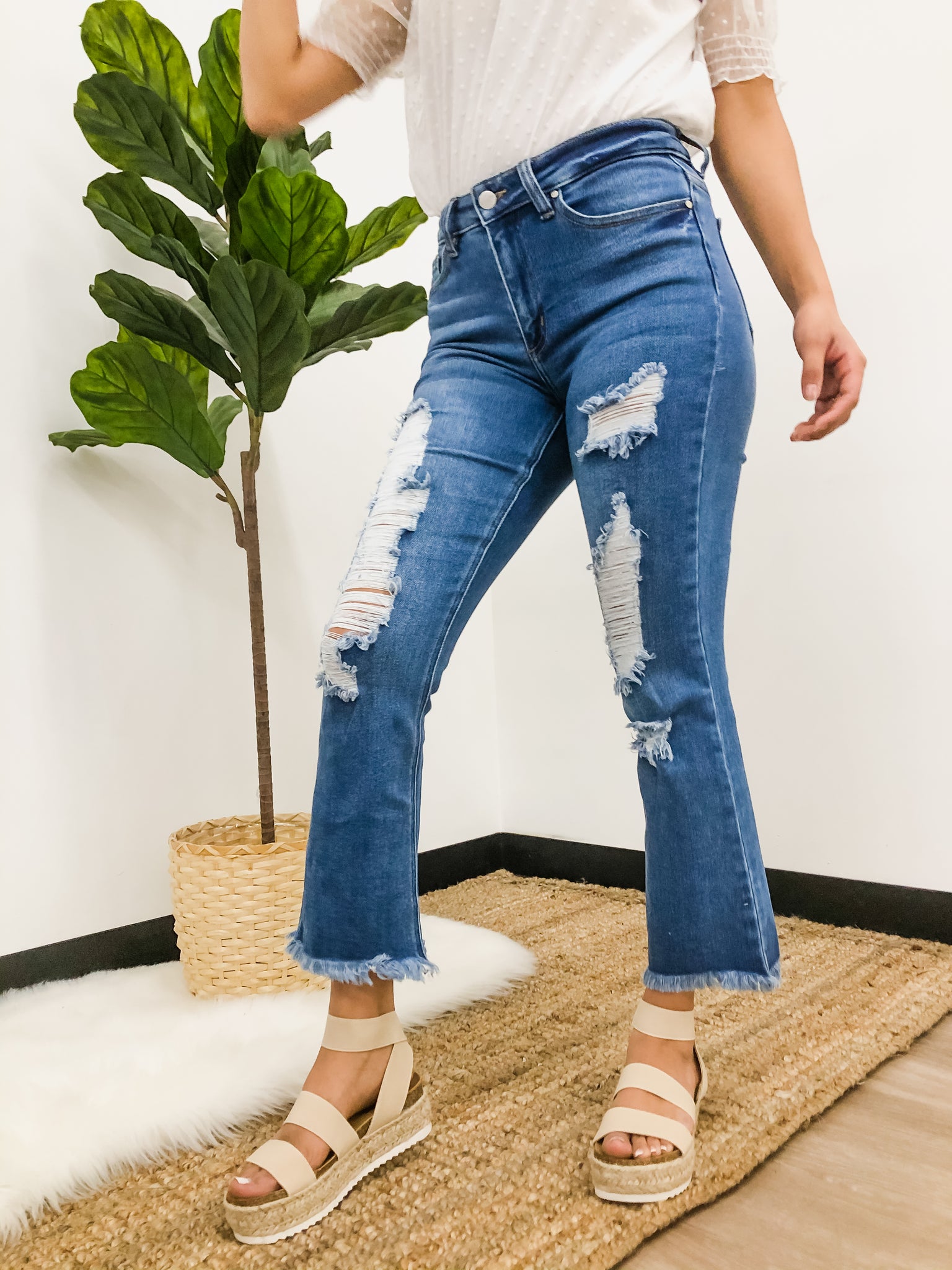 Melody Crop Flare Jeans