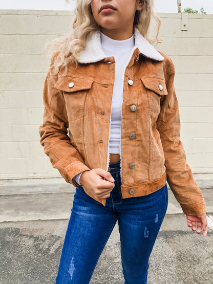 Macy Corduroy Sherpa Jacket