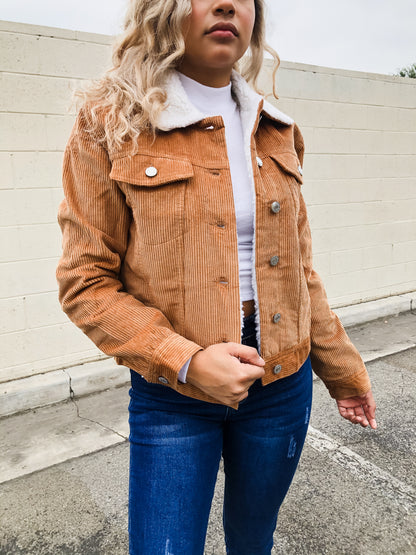 Macy Corduroy Sherpa Jacket