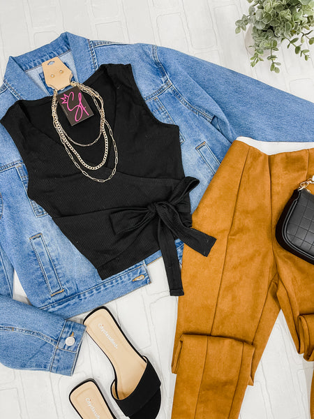 Daphne Wrap Crop Top