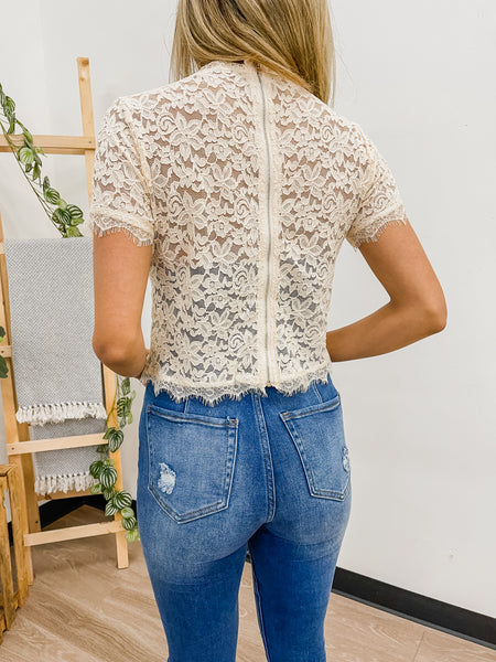 Shauna Lace Embroidered Top