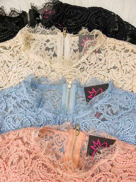 Shauna Lace Embroidered Top