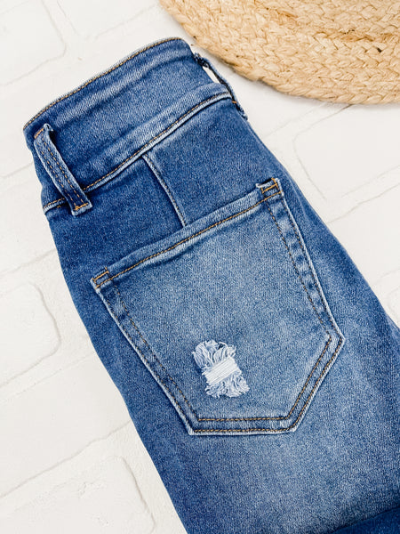 Double Button High Waist Jeans