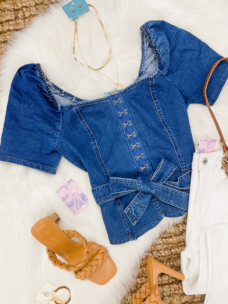 Corset Denim Top