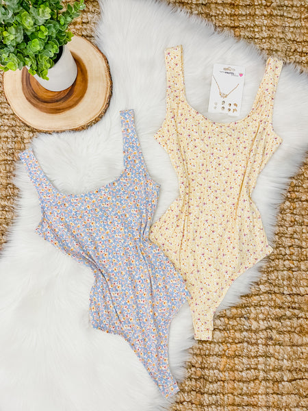 Dainty Sleeveless Floral Bodysuit