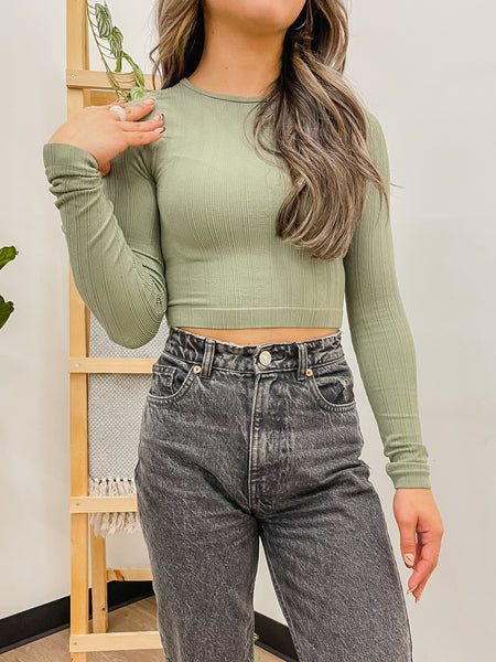 Seamless Long Sleeve Crop Top