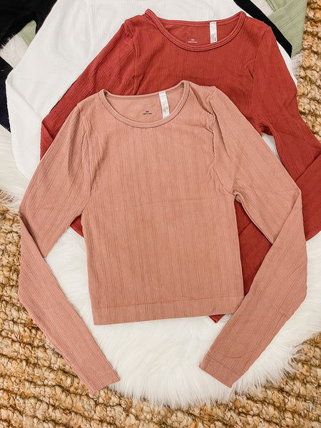 Seamless Long Sleeve Crop Top