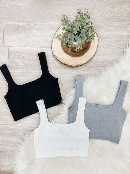 Giselle Scoop Neck Seamless Crop Top