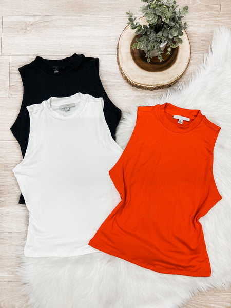 Jessa Sleeveless Mock Neck Top