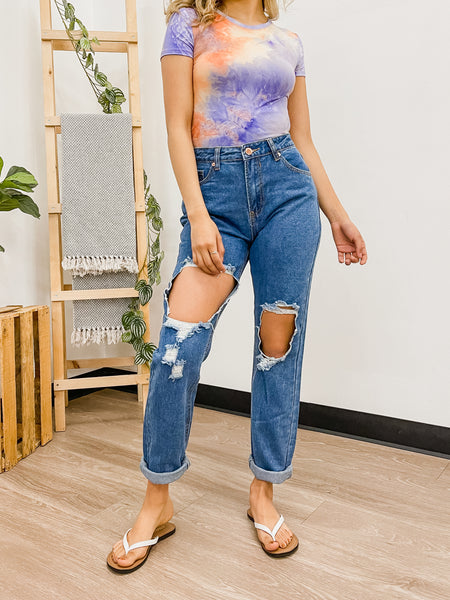 High Waist BF Jeans