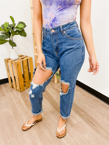 High Waist BF Jeans