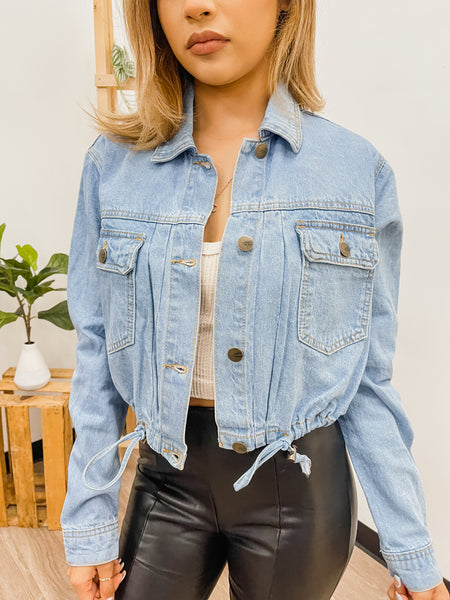 Ciara Waist Ties Jean Jacket