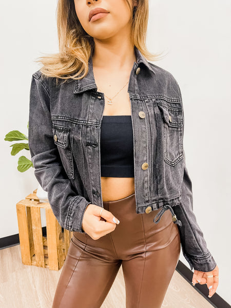 Ciara Waist Ties Jean Jacket