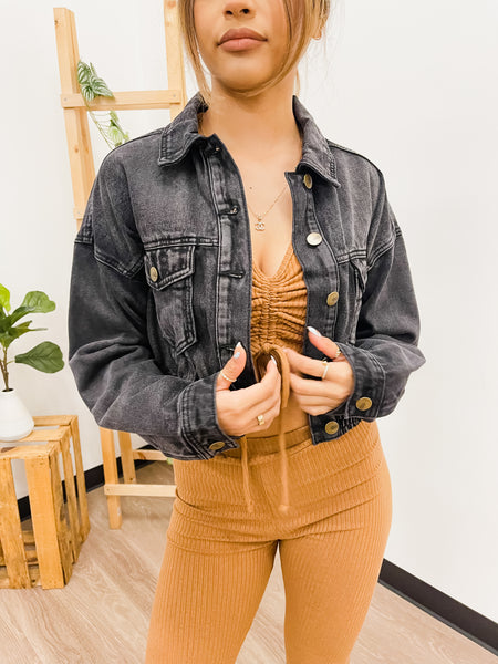 Allie Elastic Waist Vintage Jacket