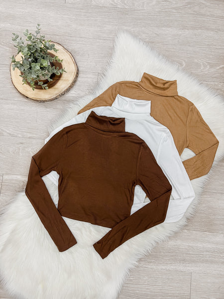 Mandy Turtle Neck Crop Top