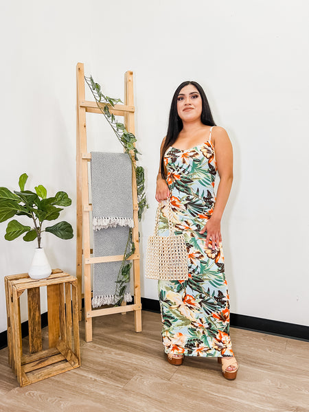 Tropical Slimming Maxi Dress