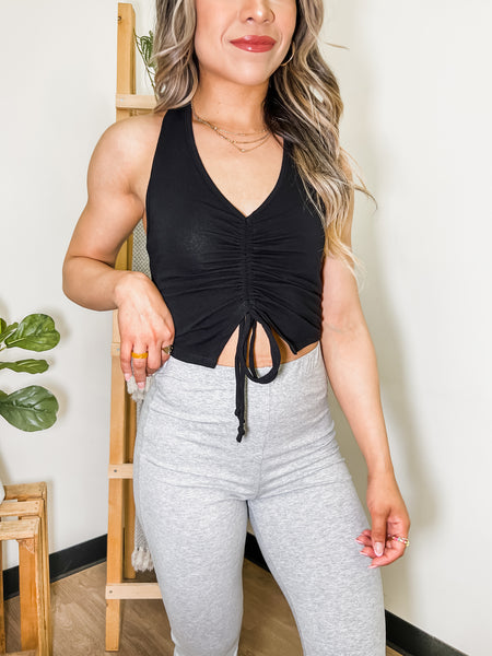 Angel Halter Tie Crop Top