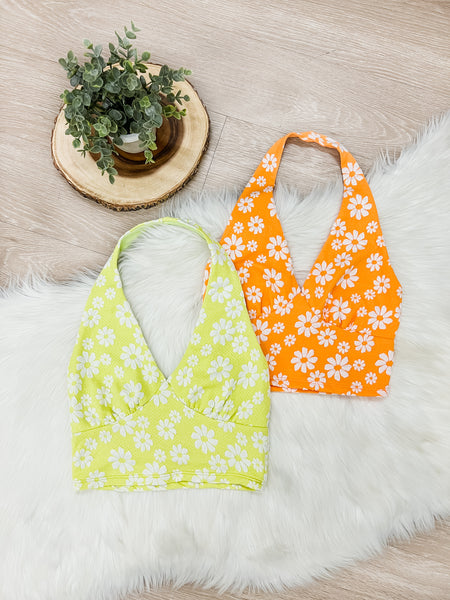 Daisy Halter Crop Top