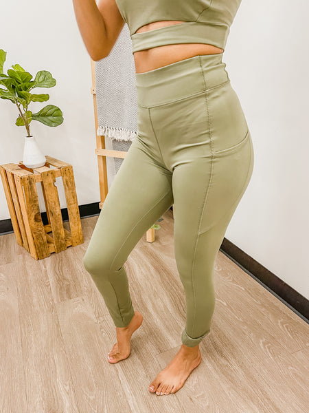 Cut Out Top Active Leggings Set