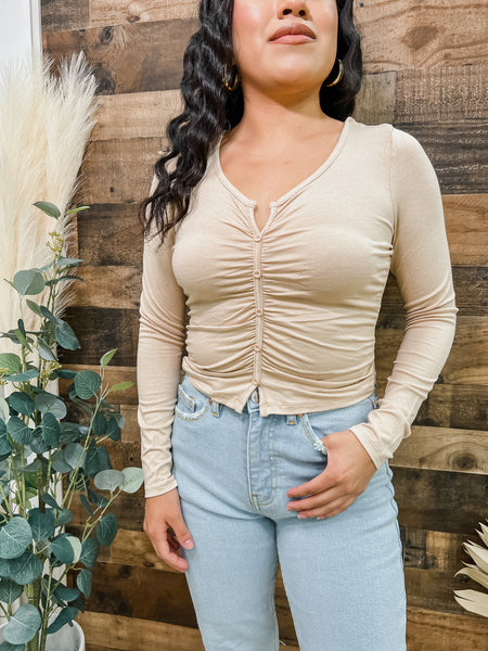 Krystal Long Sleeve Ruched Top