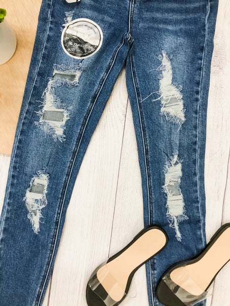 High Rise Destroyed Jeans