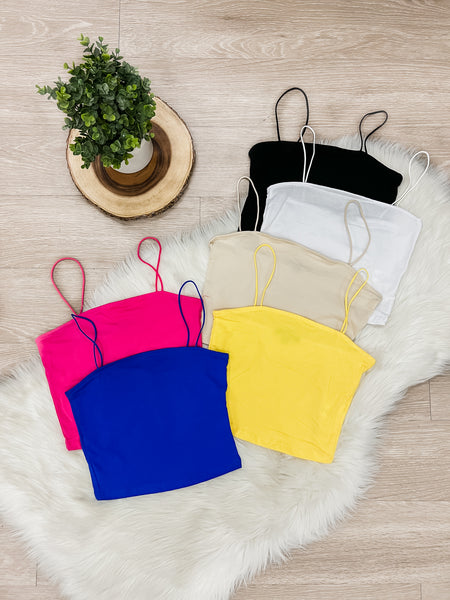 Alexis Basics Square Neck Crop Top