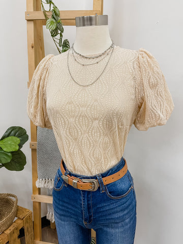 Jane Lace Puff Sleeve Top