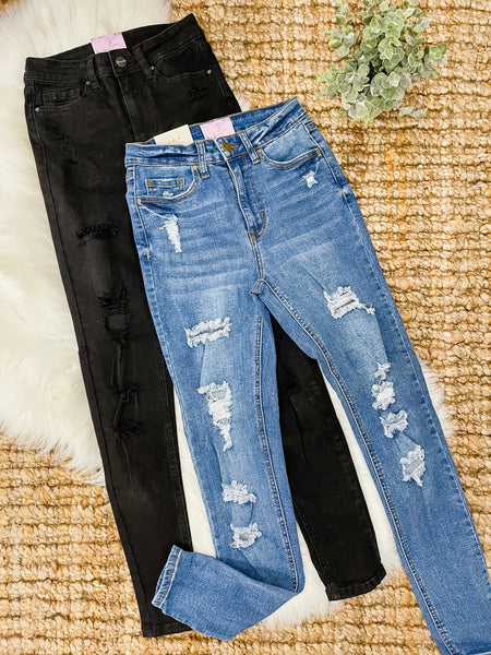 Kendall High Rise Ripped Jeans