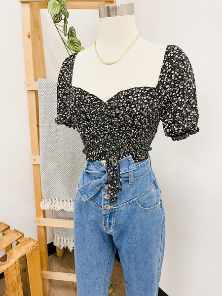 Nayeli Cropped Floral Top